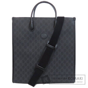 Gucci Tote with Interlocking Black GG Supreme Leather